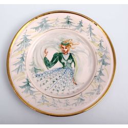 Painted porcelain plate 