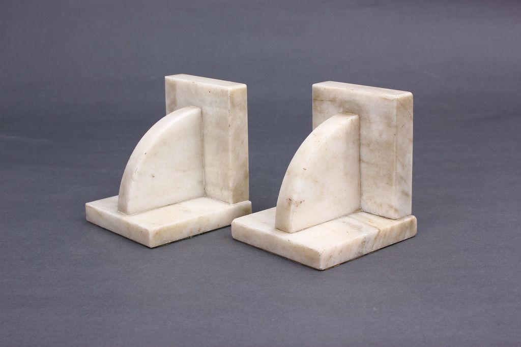 Art deco style marble book holders 2 pcs.