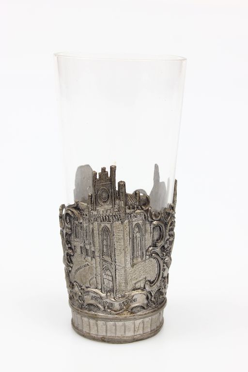 Tin glass holder with views of Riga