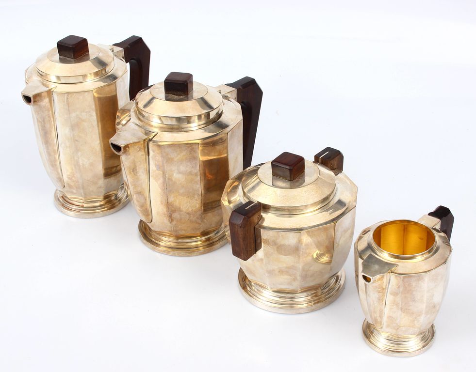Silver Plated Tea /Coffee set - Milk Jug, Sugar-basin, coffee Jug, Kettle, Tray