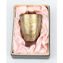 Silver cup in the original box 