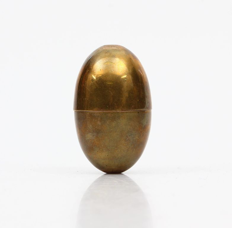 2 Brass Glasses in Egg Form