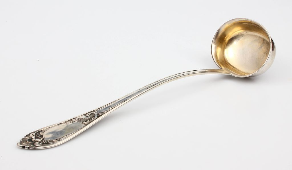 Silver soup ladle