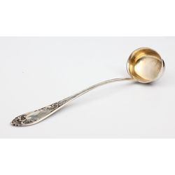 Silver soup ladle