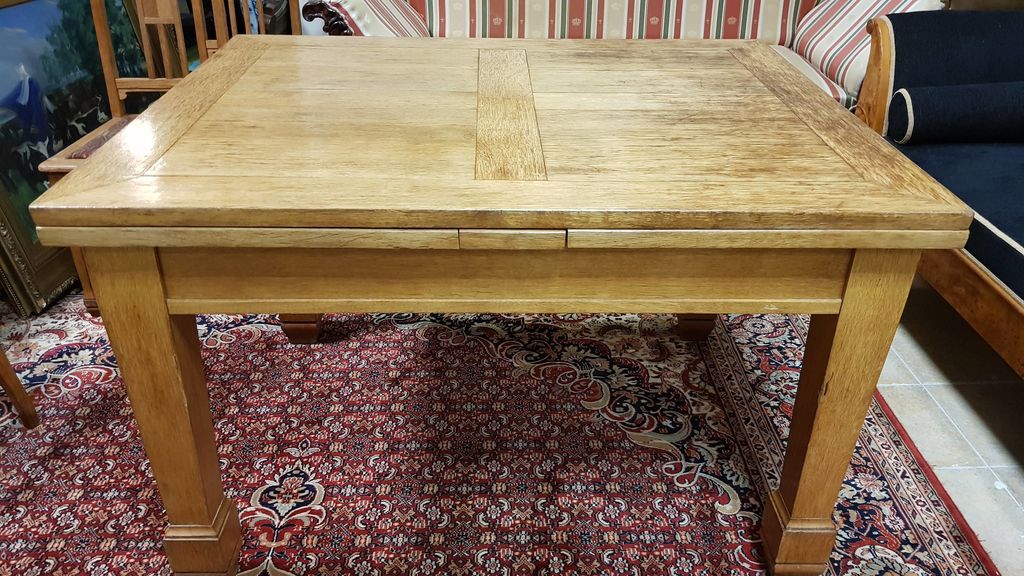 Oak table with four chairs