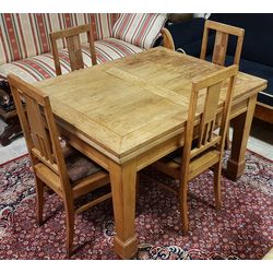 Oak table with four chairs
