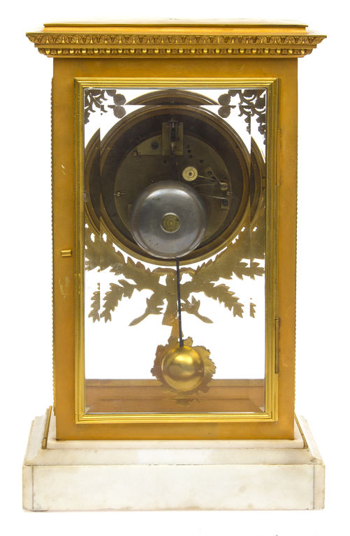 French gilded bronze mantel clock 