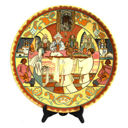 Керамическая тарелка по эскизу Романа Сути 