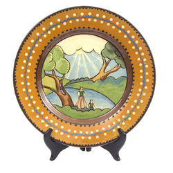 Rīgas keramikas fabrikas dekoratīvs keramikas šķīvis 