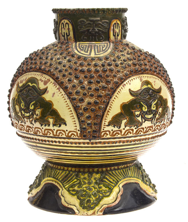 Кузнецовскaя kерамическая ваза с восточными мотивами