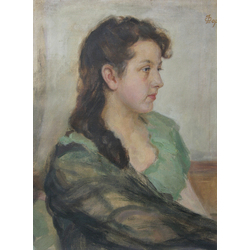 Portrait of an Aristocrat Anastasia Vitkovska, born in Riga, at the age of 16