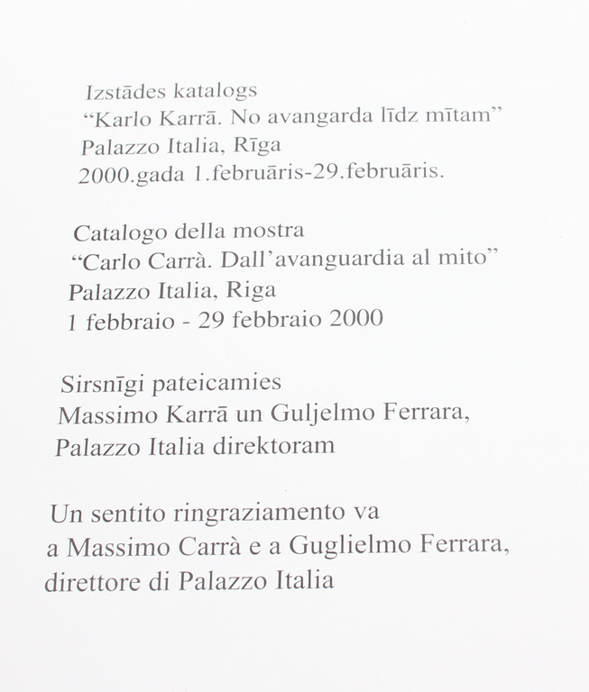 Karlo Karra. No avangarda līdz mītam  (exhibiton catalog)