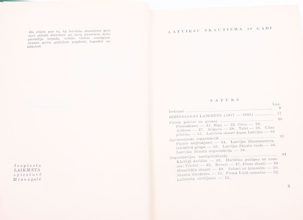 V.Klētnieks, Latviešu skautisma četrdesmit gadi(1917-1957)
