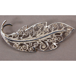 Art Nouveau silver brooch 