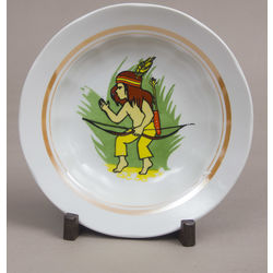 Painted porcelain plate 'Indian'