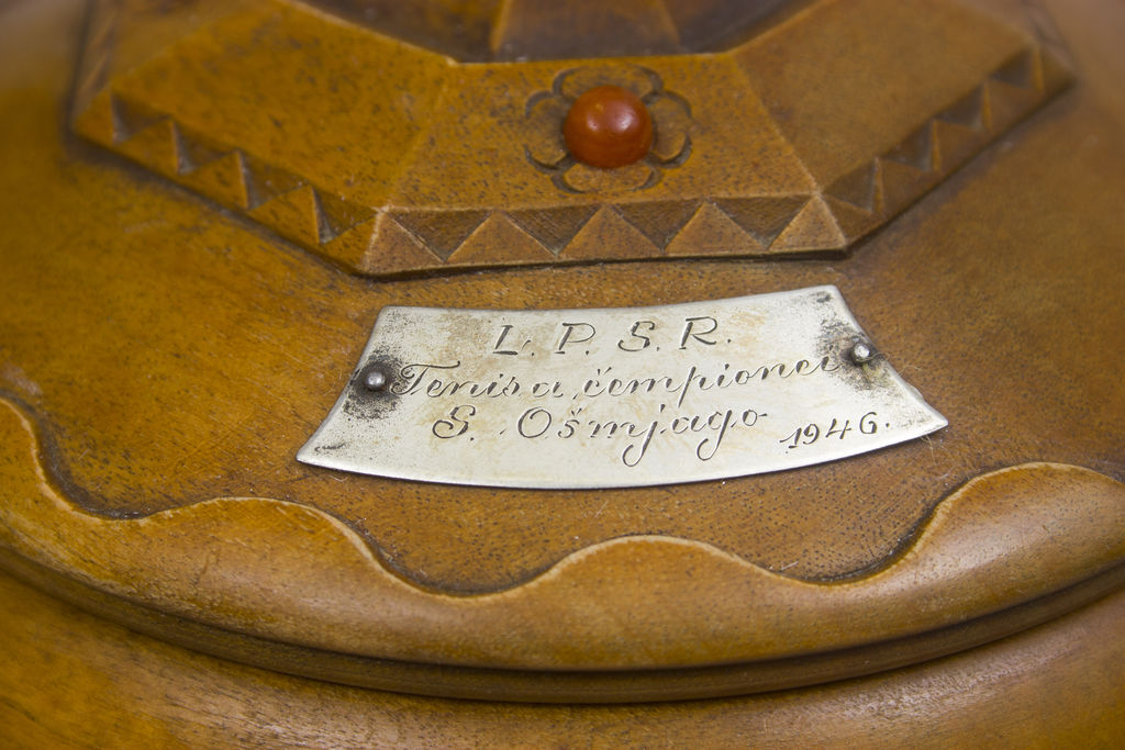 Wooden case/box withsome amber