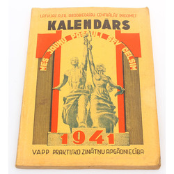 Calendar of the Latvian SSR Trade Union Central Council 1941