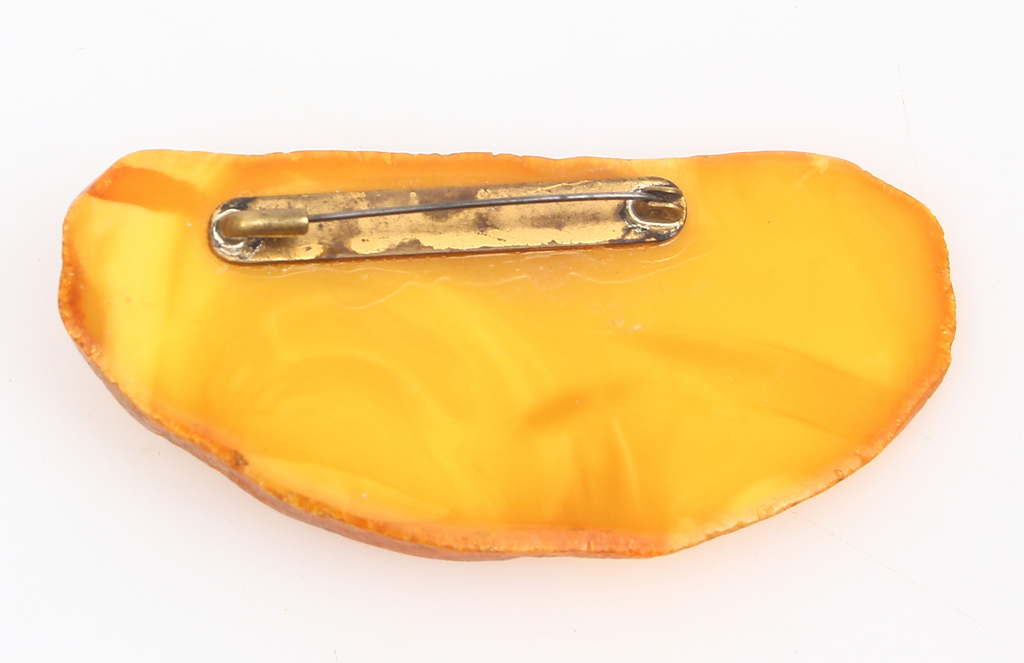 100% Natural Baltic amber brooch