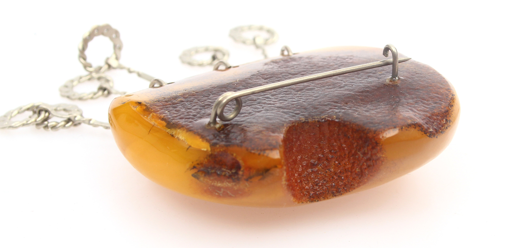 100% Natural Baltic amber brooch