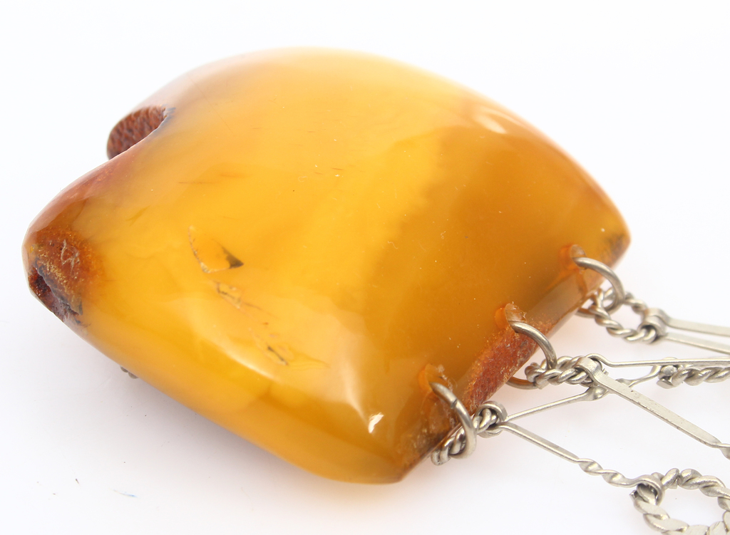 100% Natural Baltic amber brooch