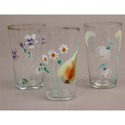 Стеклянные стаканы 3 шт. «Цветы»
