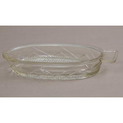Glass dish in fish form