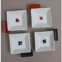 Porcelain ashtrays 4 pcs