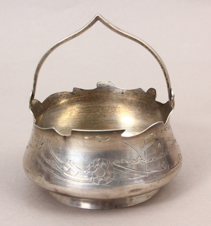 Silver sugar bowl in Art Nouveau style
