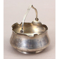Silver sugar bowl in Art Nouveau style