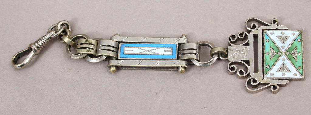 Keychain with colored enamel