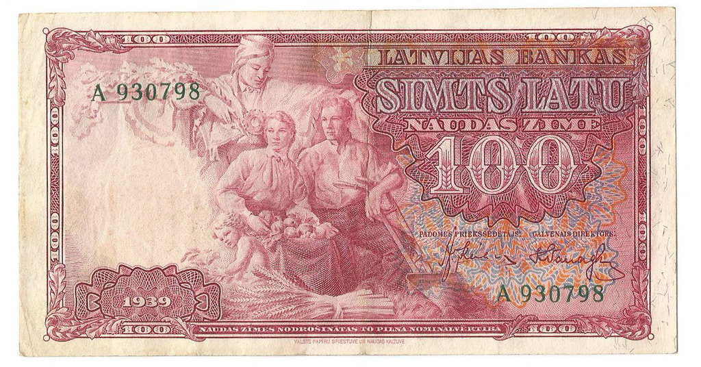 100 латов, 1939