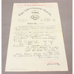 Apdrošināšanas polise 1927