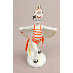 Porcelain figurine 'Guy in a rooster costume'