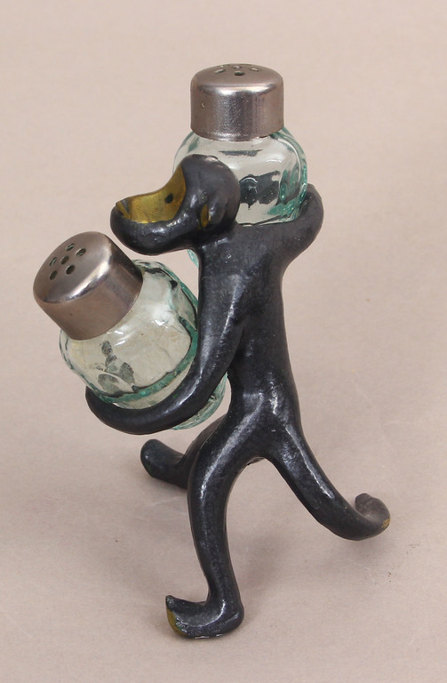 Metal monkey - set of spice with holder