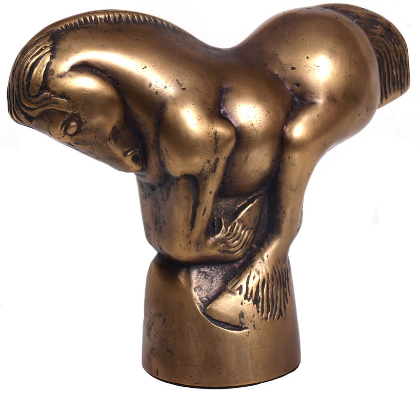 Horse figure of bronze