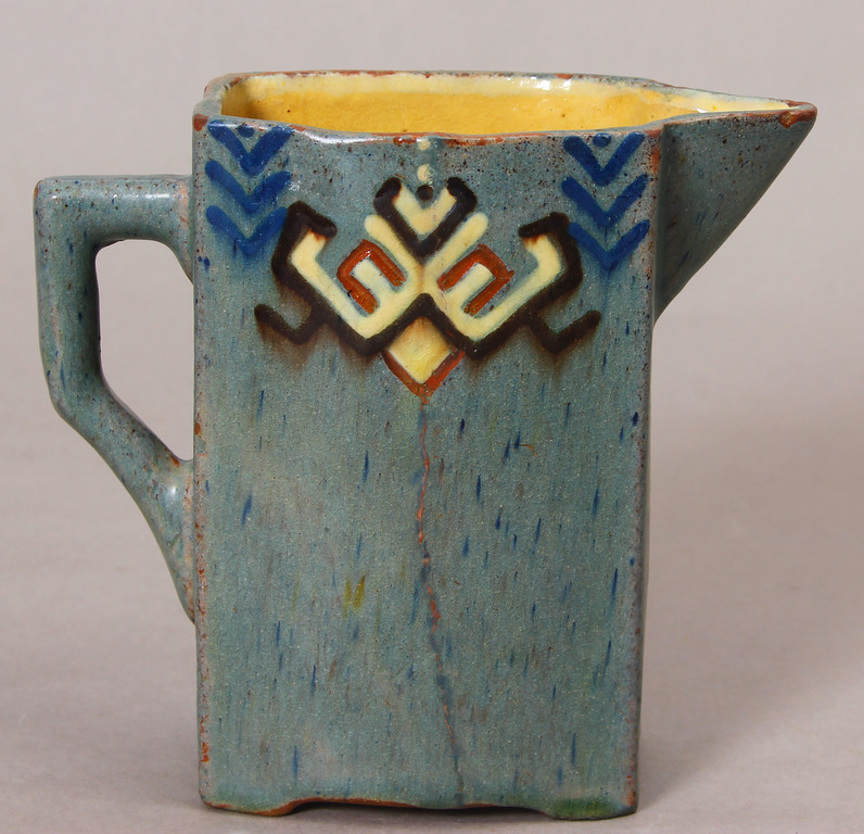 A faience pitcher