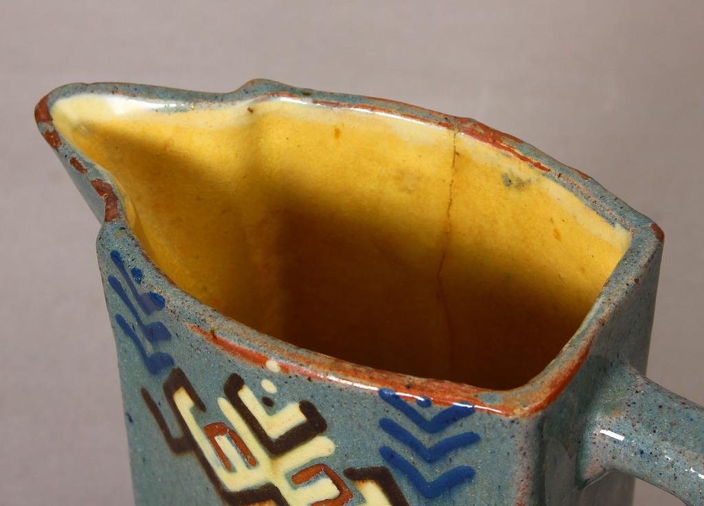 A faience pitcher