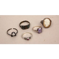Silver ring set (5 pieces)