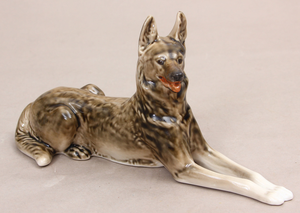 Porcelain figurine German Shepherd Dog