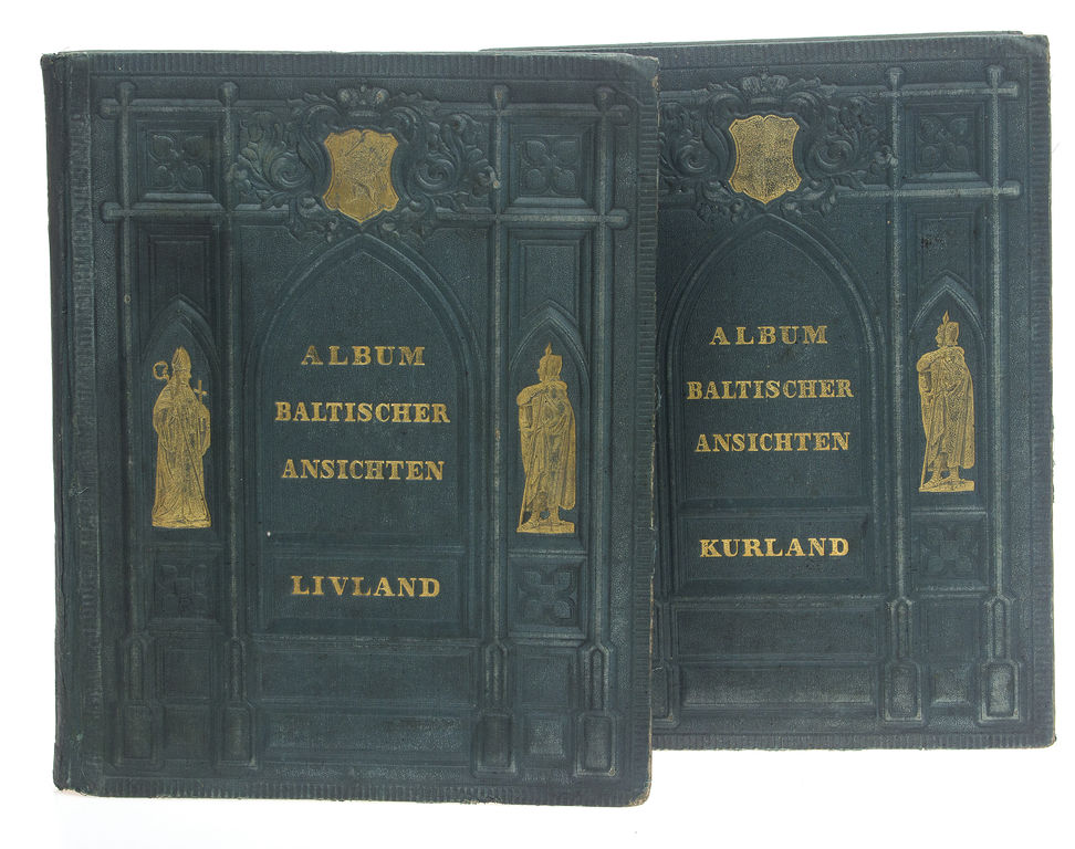 2 Albums with images of Baltic manors - Livland, Kurland (Album Baltischer Andichten - Livland, Kurland)