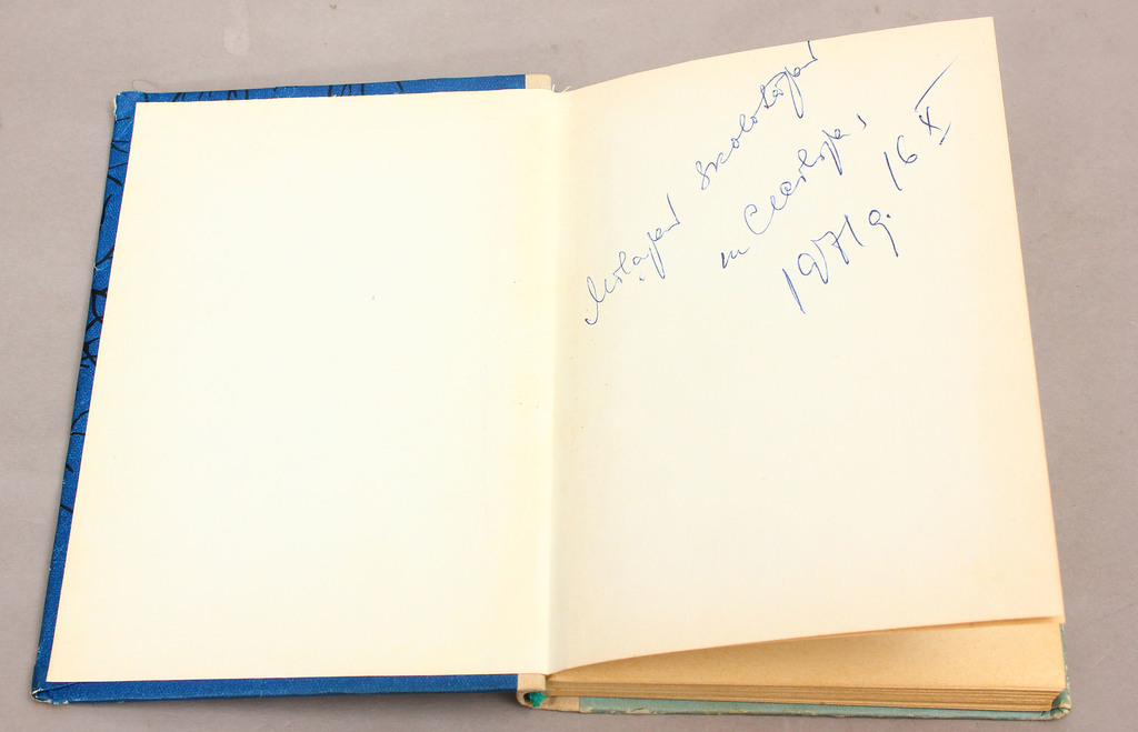 Cecīlija Dinere, Cilvēks no Šeherezādes(romāns) ar autora autogrāfu