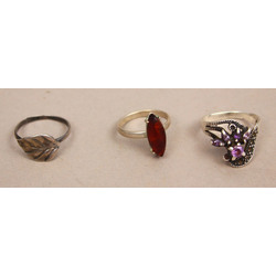 Set of silver rings (3 piec.)