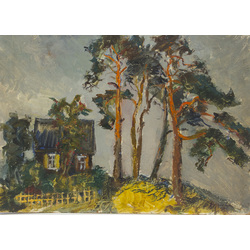 Landscape with pines