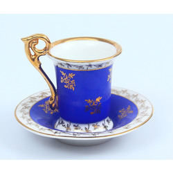 Porcelain cup with saucer