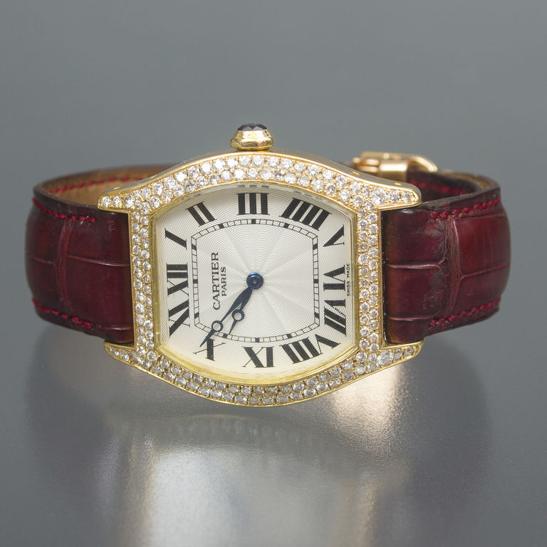 Cartier gold wrist watch