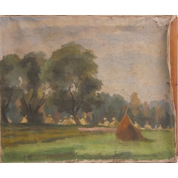 Landscape with a haystack
