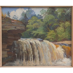 Landscape with a waterfall