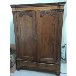 Antique solid wood wardrobe