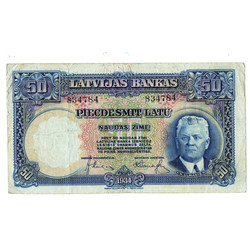 Банкнота 50 латов 1934