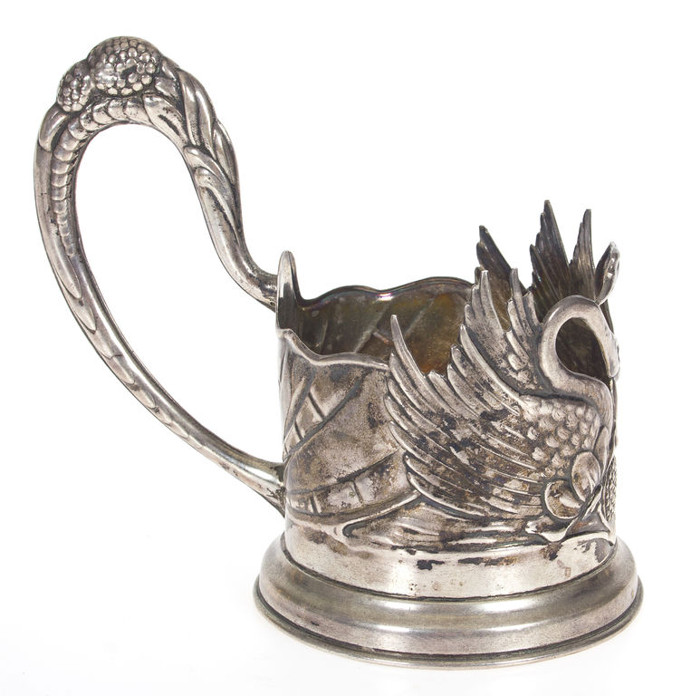 Art nouveau silver cup holder